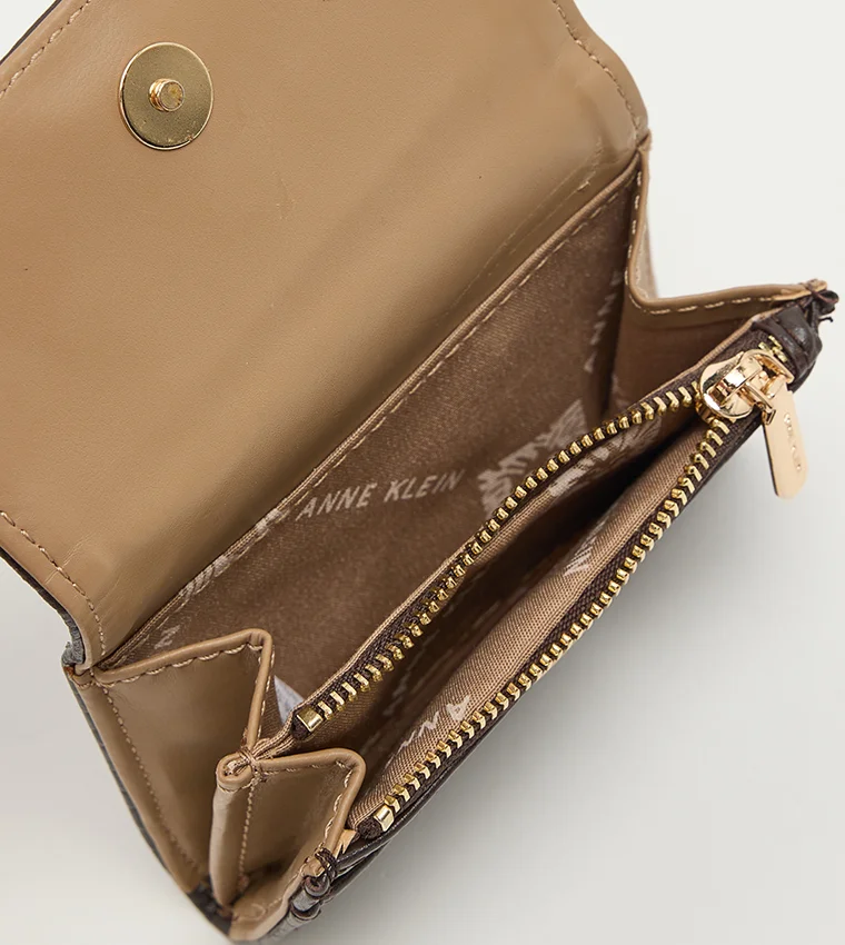 ANNE KLEIN  Anne Klein Croc Textured Flap Wallet for Women | Best Price UAE